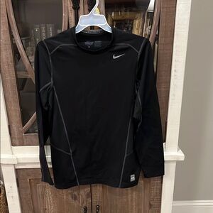 Nike Pro Combat Black Dri-FIT Long Sleeve Shirt